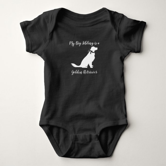 Golden Retriever Dog Baby Shower Gender Neutral Baby Bodysuit (Front)