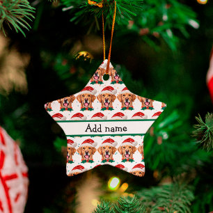 Golden Retriever Dog Breed Christmas Ceramic Ornament
