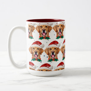 Golden Retriever Dog Breed Christmas Two-Tone Coffee Mug