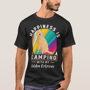 Golden Retriever Dog Camping With My Dog T-Shirt