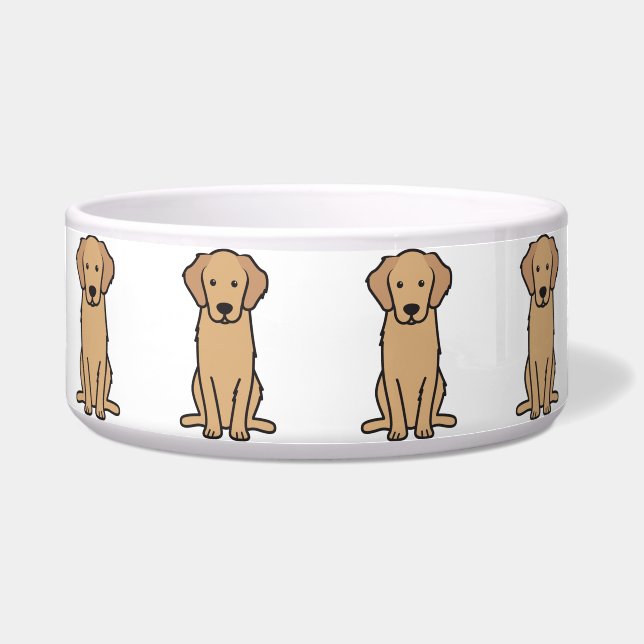 Golden Retriever Dog Cartoon (Front)