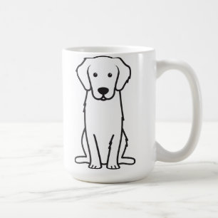 Golden Retriever Dog Cartoon Coffee Mug