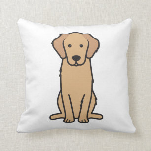 Golden Retriever Dog Cartoon Cushion