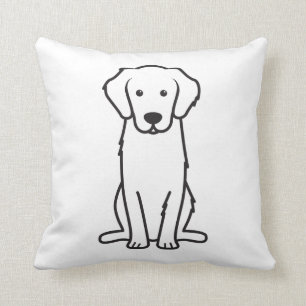 Golden Retriever Dog Cartoon Cushion