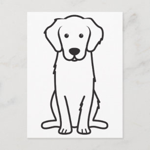 Golden Retriever Dog Cartoon Postcard