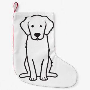 Golden Retriever Dog Cartoon Small Christmas Stocking