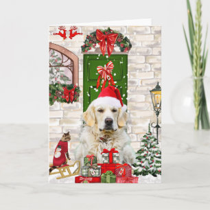 Golden Retriever Dog Christmas Card