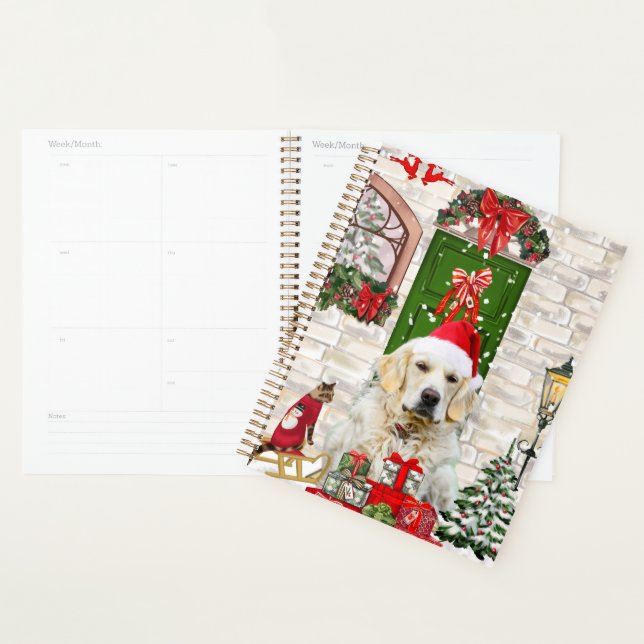 Golden Retriever Dog Christmas Gift Bag Planner (Display)