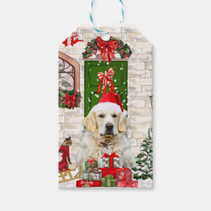 Golden Retriever Dog Christmas  Gift Tags