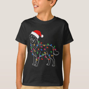 Golden Retriever Dog Christmas Lights Santa Xmas D T-Shirt