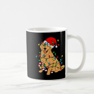 Golden Retriever Dog Christmas Lights Xmas Pet Dog Coffee Mug