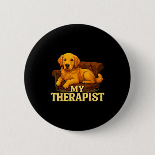 Golden Retriever Dog Clothes For Humans My Therast 6 Cm Round Badge