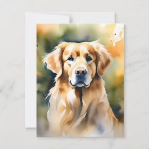 Golden Retriever Dog Day B Holiday Card