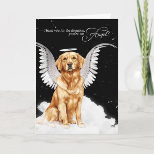 Golden Retriever Dog Donation Thank You Card