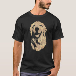 Golden Retriever Dog Face Minimalist Silhouette 1 T-Shirt