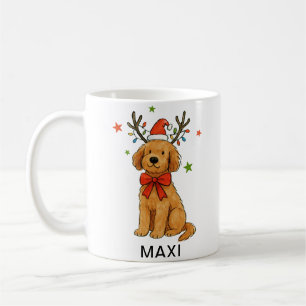 Golden Retriever Dog Festive Christmas Coffee Mug