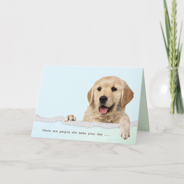 Golden Retriever dog for friendship Card (Front)