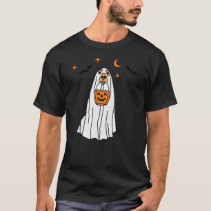 Golden Retriever Dog Ghost and Pumpkin Halloween F T-Shirt