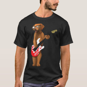 Golden Retriever Dog Guitar Music Idea T-Shirt