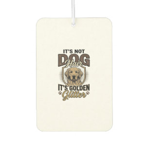 Golden Retriever Dog Hair Vintage Funny Shirt Desi Car Air Freshener