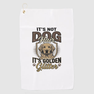 Golden Retriever Dog Hair Vintage Funny Shirt Desi Golf Towel