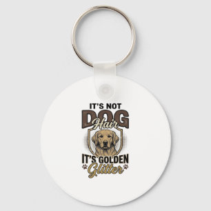 Golden Retriever Dog Hair Vintage Funny Shirt Desi Key Ring