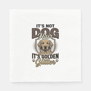 Golden Retriever Dog Hair Vintage Funny Shirt Desi Napkin