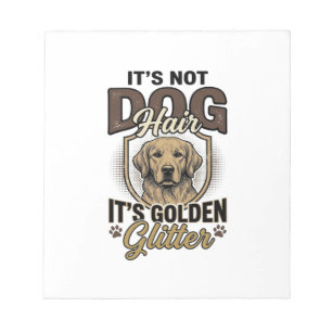 Golden Retriever Dog Hair Vintage Funny Shirt Desi Notepad