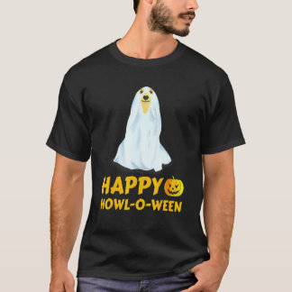 Golden Retriever Dog Halloween Happy Howl O Ween T-Shirt