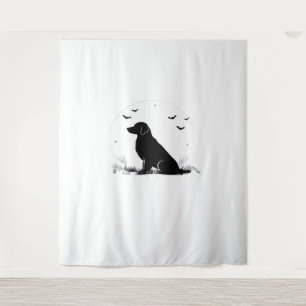 Golden Retriever Dog – Halloween Moon Silhouette O Tapestry