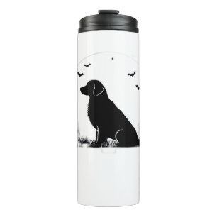 Golden Retriever Dog – Halloween Moon Silhouette O Thermal Tumbler
