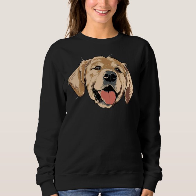 Golden Retriever Dog Head Graphic Spirit Animal Pe Sweatshirt (Front)