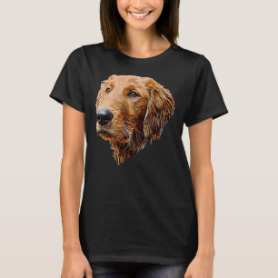 Golden Retriever Dog Head T-Shirt