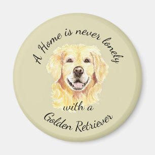 Golden Retriever Dog Home Quote Pet Animal Magnet