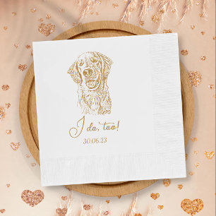 Golden Retriever Dog I Do Too Custom Cocktail Napkin