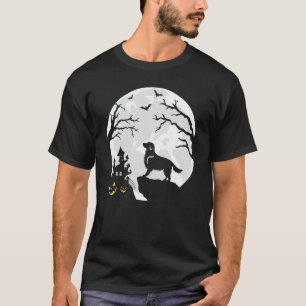 Golden Retriever Dog in The Moon Halloween Costume T-Shirt