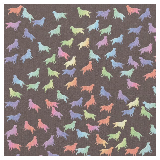 Golden Retriever Dog Joy Fabric (Close Up)