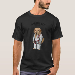 Golden Retriever Dog Judo Karate Master In White J T-Shirt