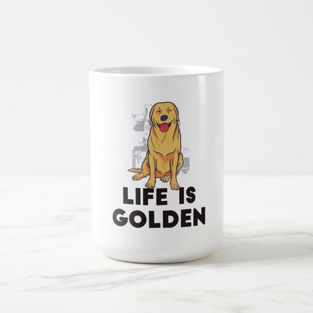 Golden Retriever Dog - Life Is Golden Coffee Mug (Center)