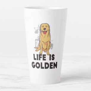 Golden Retriever Dog - Life Is Golden Latte Mug