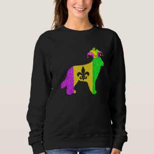 Golden Retriever Dog Lover Mardi Gras Carnival Par Sweatshirt