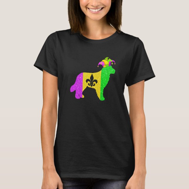 Golden Retriever Dog Lover Mardi Gras Carnival Par T-Shirt (Front)