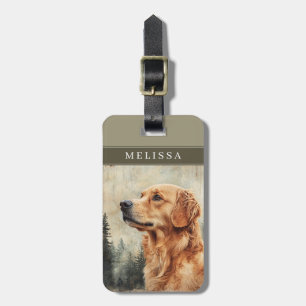 Golden Retriever Dog Luggage Tags