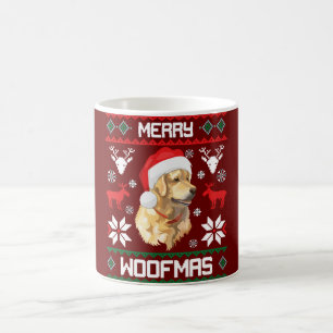 Golden Retriever Dog Merry Woofmas Christmas Sweat Coffee Mug