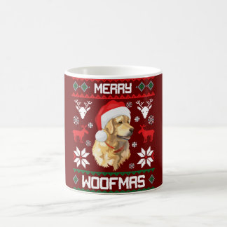 Golden Retriever Dog Merry Woofmas Christmas Sweat Coffee Mug