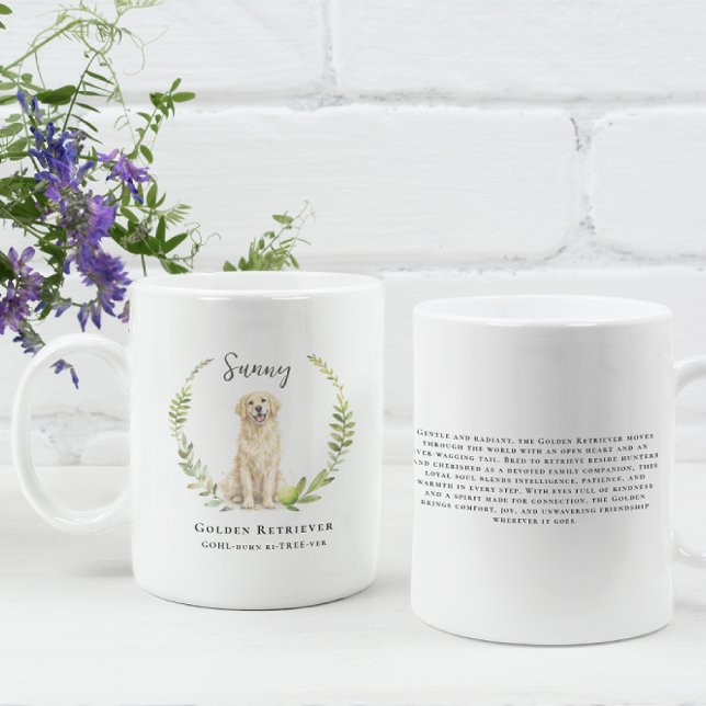 Golden Retriever Dog | Monogram Coffee Mug (Creator Uploaded)