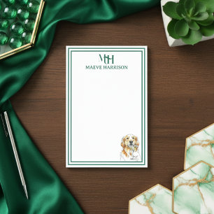 Golden Retriever Dog Monogram  Post-it Notes