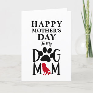 Golden Retriever Dog Mum Typography Mother's Day  Holiday Card