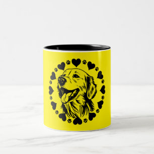 Golden Retriever Dog Owner Two-Tone Coffee Mug