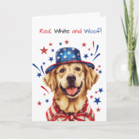 Golden Retriever Dog Patriotic Hat 4th of July